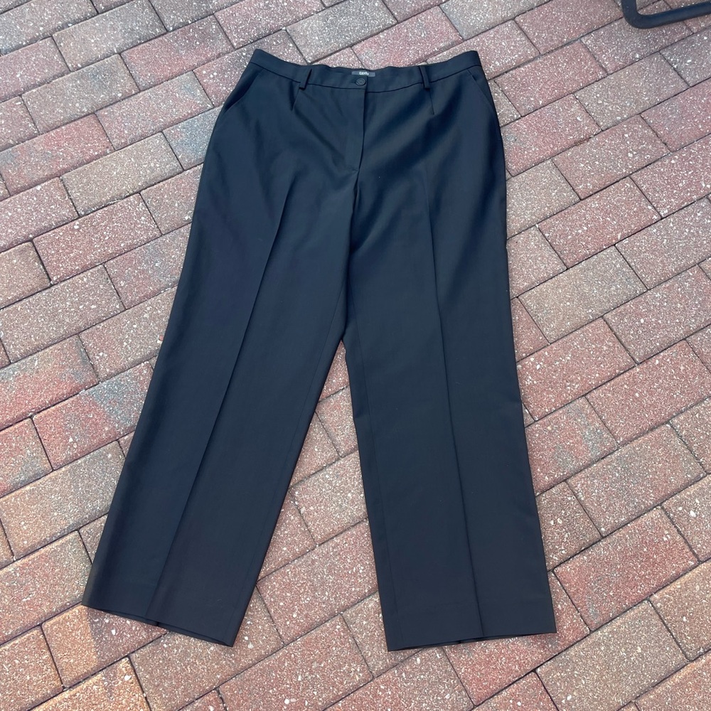 Zanella Black High Rise Wide Leg Pants Size 14 - Picture 3 of 8